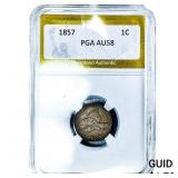 1857 Flying Eagle Cent PGA AU58