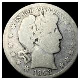 1893-S Silver Barber Half Dollar NICELY CIRCULATED