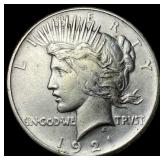 1921 Silver Peace Dollar NEARLY UNCIRCULATED