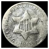 1853 Silver Three-Cent Piece NICELY  CIRCULATED