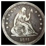 1841-O Silver Seated Liberty Quarter LIGHTLY CIRCU