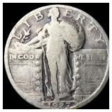 1927-S Silver Standing Liberty Quarter  LIGHTLY C