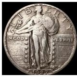 1927-D Silver Standing Liberty Quarter NEARLY  UN