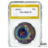 1878-S Silver Trade Dollar PGA MS63 PL