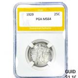 1929 Standing Liberty Quarter PGA MS64
