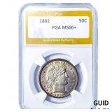 1892 Barber Half Dollar PGA MS66+