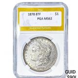 1878 8TF Morgan Silver Dollar PGA MS62
