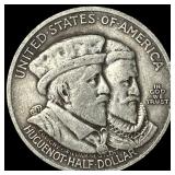 1924 Silver Huguenot Half Dollar CLOSELY  UNCIRCU