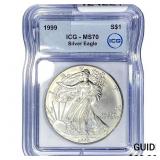 1999 Silver Eagle ICG MS70