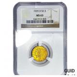 1925-D $2.50 Gold Quarter Eagle NGC MS63