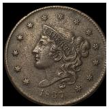 1837 Coronet Head Large Cent CLOSELY  UNCIRCULATE