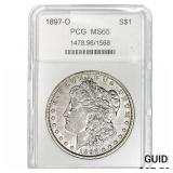 1897-O Morgan Silver Dollar NCG MS65