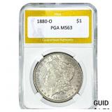 1880-O Morgan Silver Dollar PGA MS63