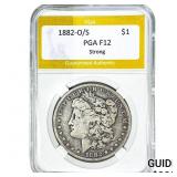 1882-O/S Morgan Silver Dollar PGA F12 Strong