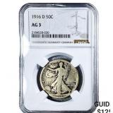 1916-D Walking Liberty Half Dollar NGC AG3