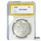 1887 Morgan Silver Dollar PGA MS65