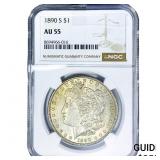 1890-S Morgan Silver Dollar NGC AU55