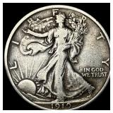 1919 Silver Walking Liberty Half Dollar  NEARLY U