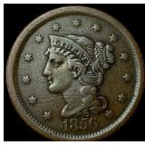 1856 Braided Hair Large Cent NEARLY UNCIRCULATED