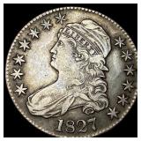 1827 Capped Bust Half Dollar NEARLY UNCIRCULATED