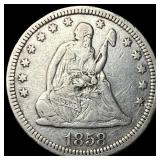 1858 Seated Liberty Quarter NEARLY UNCIRCULATED