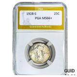 1928-S Standing Liberty Quarter PGA MS66+