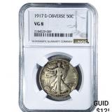 1917-D Walking Liberty Half Dollar NGC VG8