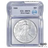 1999 Silver Eagle ICG MS70