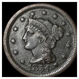 1854 Braided Hair Large Cent HIGH GRADE