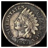 1863 Indian Head Cent NEARLY UNCIRCULATED