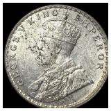 1919 India Silver 1 Rupee UNCIRCULATED