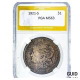 1921-S Morgan Silver Dollar PGA MS63