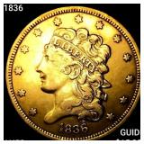1836 $5 Gold Half Eagle CHOICE AU