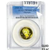 1988-W 1/4oz Gold $5- Olympic PCGS PR70 DCAM