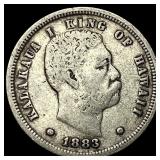 1883 Hawaii Silver Dime ABOUT UNCIRCULATED