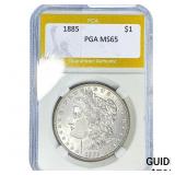 1885 Morgan Silver Dollar PGA MS65