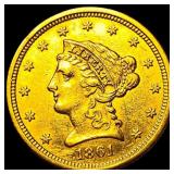 1861 Gold $2.50 Liberty Head Quarter Eagle UNCIRCU