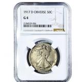 1917-D Walking Liberty Half Dollar NGC G4