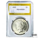 1925 Silver Peace Dollar PGA MS66+