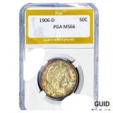 1906-D Barber Half Dollar PGA MS66