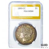 1890-CC Morgan Silver Dollar PGA MS64