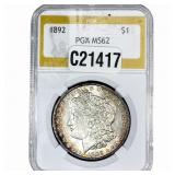 1892 Morgan Silver Dollar PGA MS62