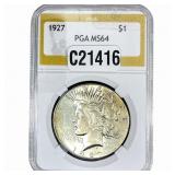 1927 Silver Peace Dollar PGA MS64