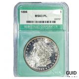 1886 Morgan Silver Dollar NTC MS63 PL