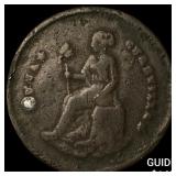 1862 Mexico Jaliscio Copper 1/4 Real KM 3553
