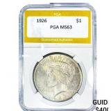 1926 Silver Peace Dollar PGA MS63