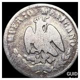 1864M Mexico Silver 10 Centavos Maximiliano