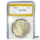 1926 Silver Peace Dollar PGA MS63