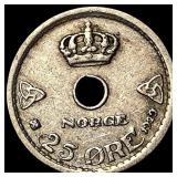 1929 Norway Copper Nickel 25 Ore