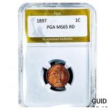 1897 Indian Head Cent PGA MS65 RD